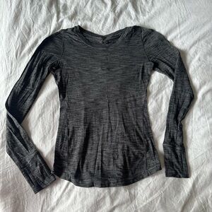 Lululemon Gray Longsleeve Workout Top